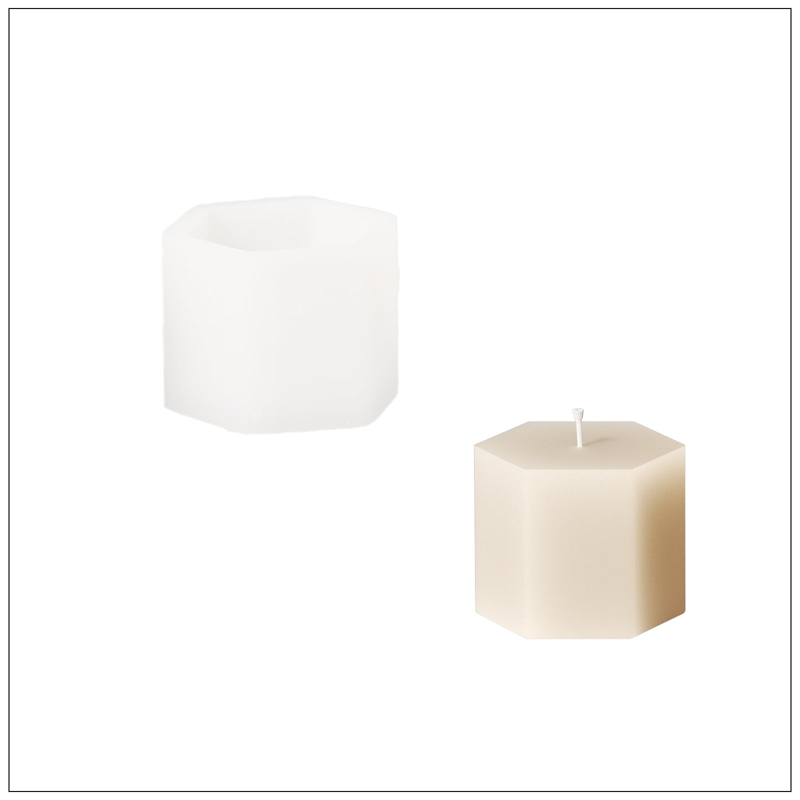 Elegant Gothic Architecture Candle Jar Silicone Mold with 7.5oz Candle Refill Mold