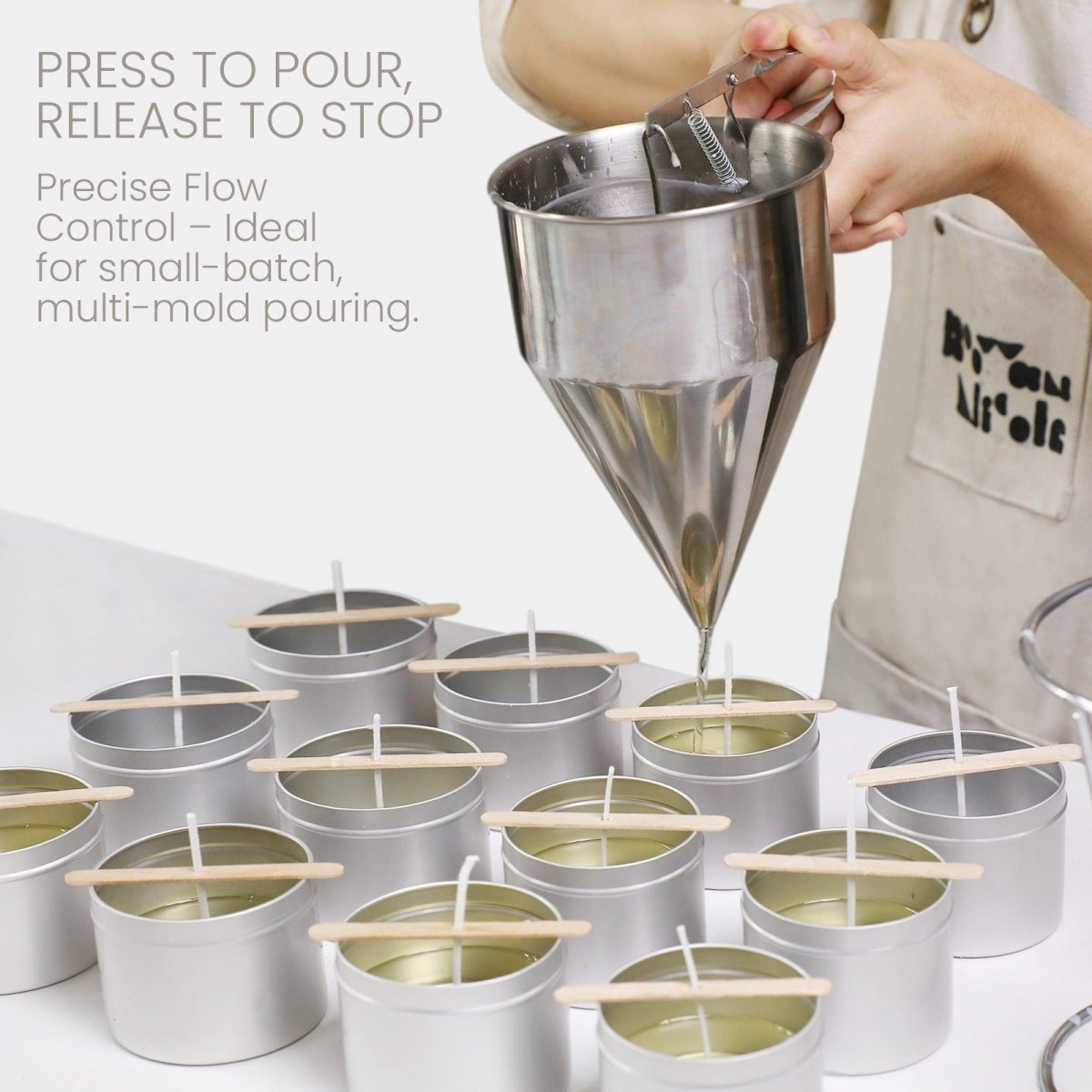 Press to pour,release to stop