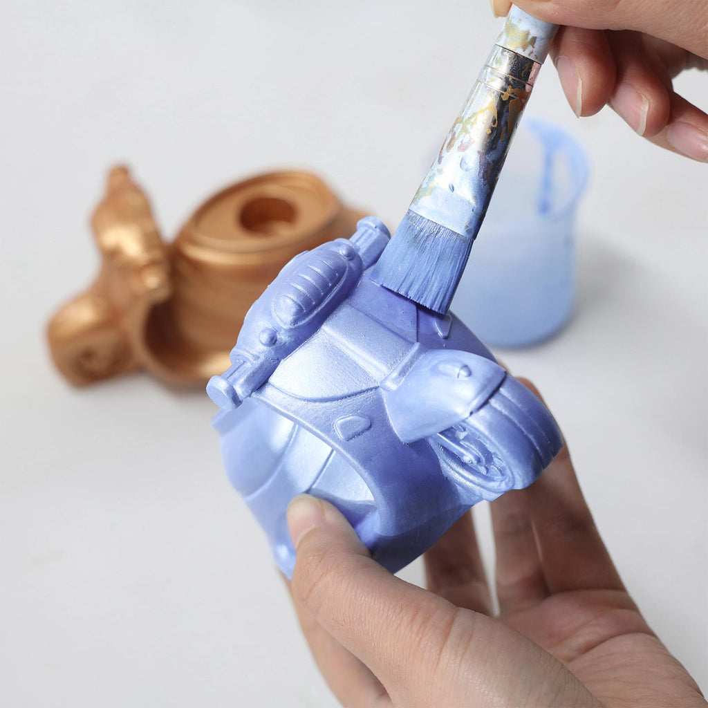 Hand-painted glossy blue craftsmanship-Boowan Nicole