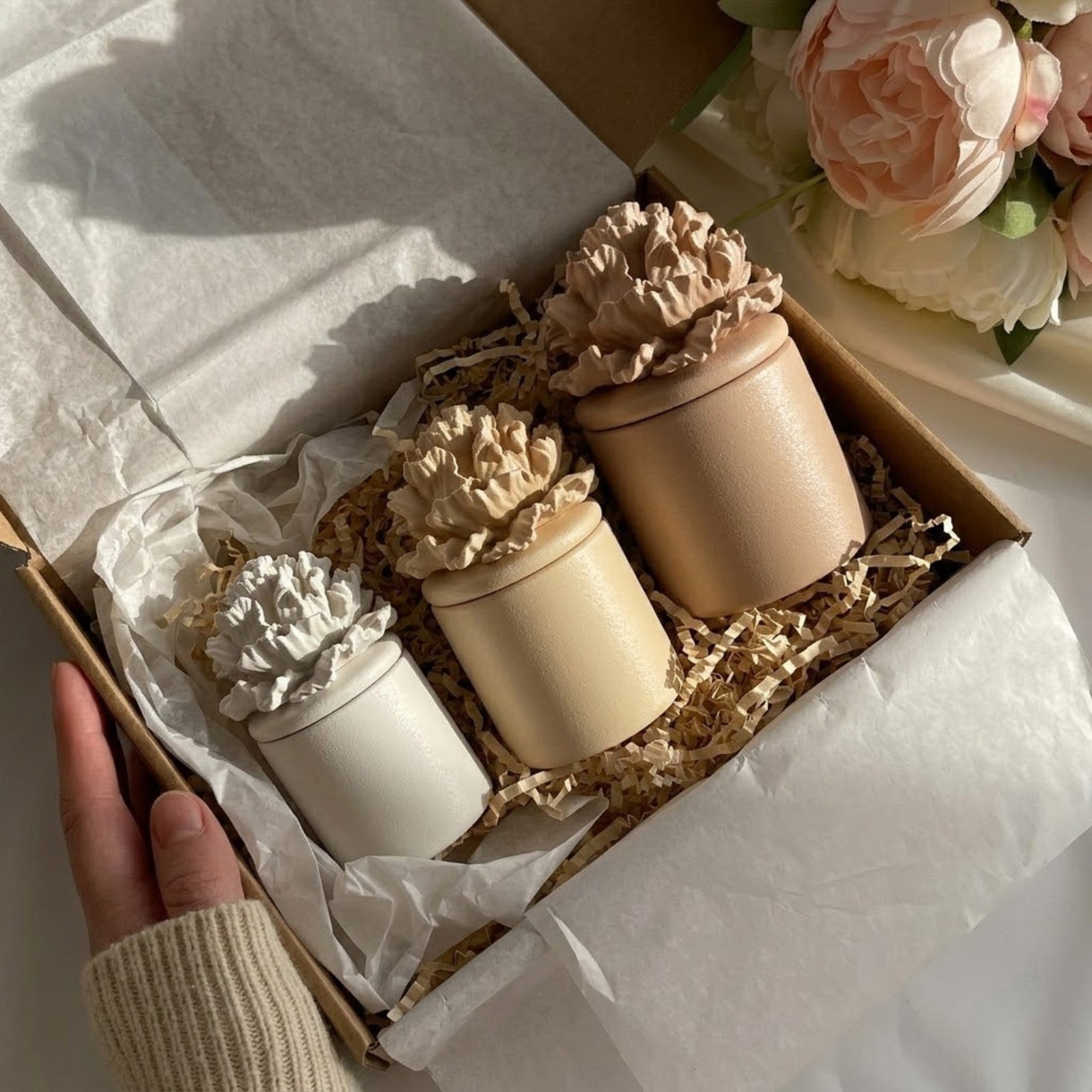 Carnation Blossom Candle Jar Silicone Mold Collection