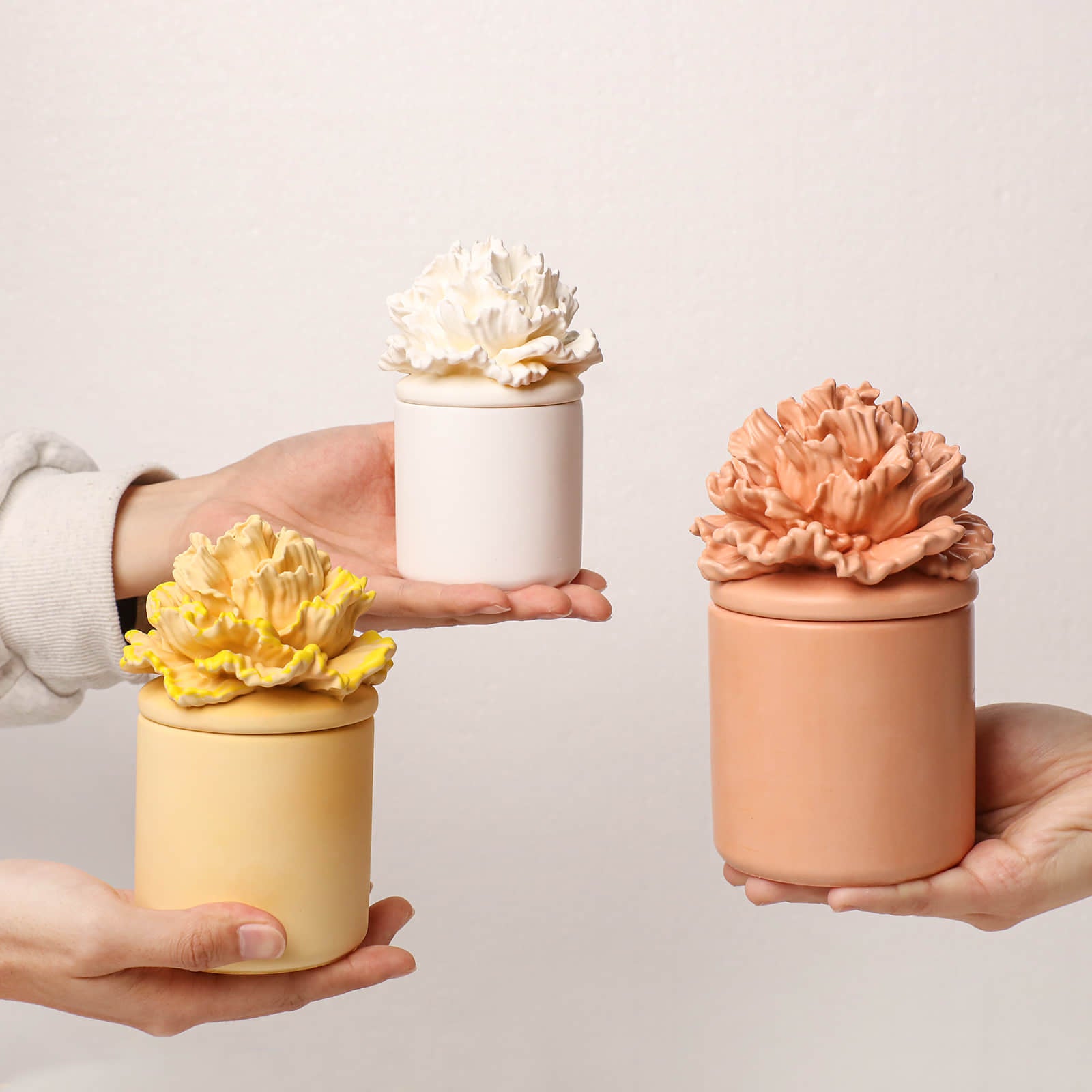 Carnation Blossom Candle Jar Silicone Mold Collection