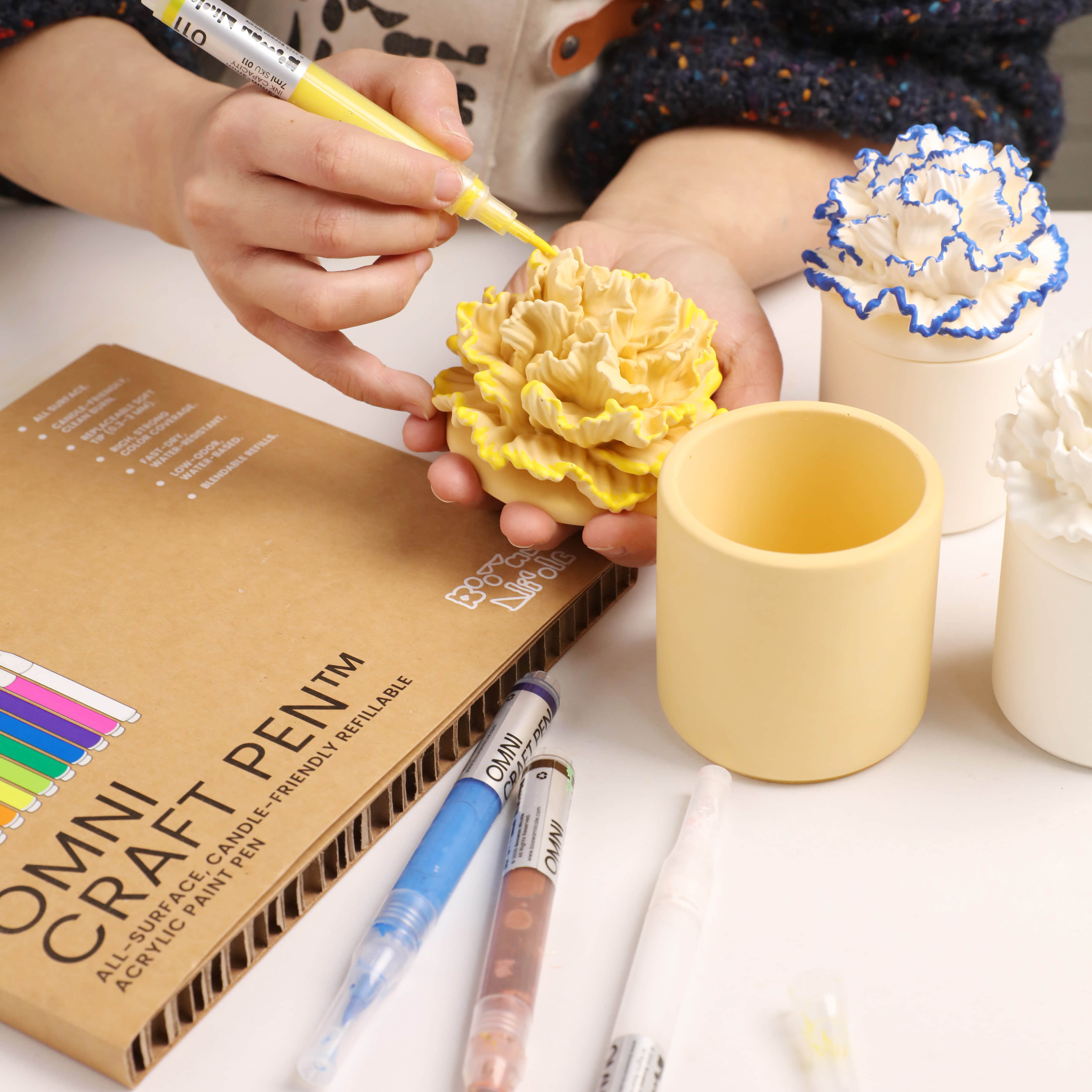 Carnation Blossom Candle Jar Silicone Mold Collection