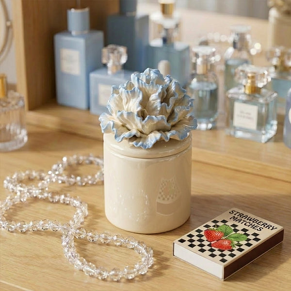 Carnation Scented Candle Jar as Vanity Table Decor - Elevate Your Home Aesthetics with Natural Fragrance - Boowan Nicole