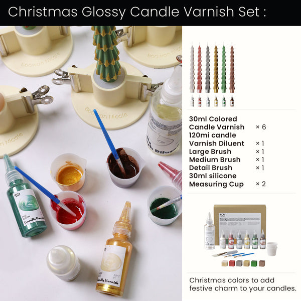 Christmas Glossy Candle Varnish Set