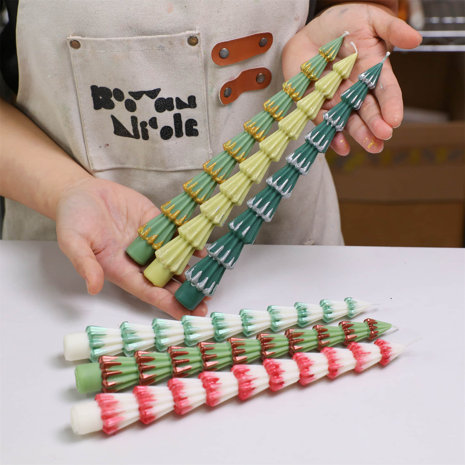 Evergleam Christmas Tree Taper Candle Silicone Mold