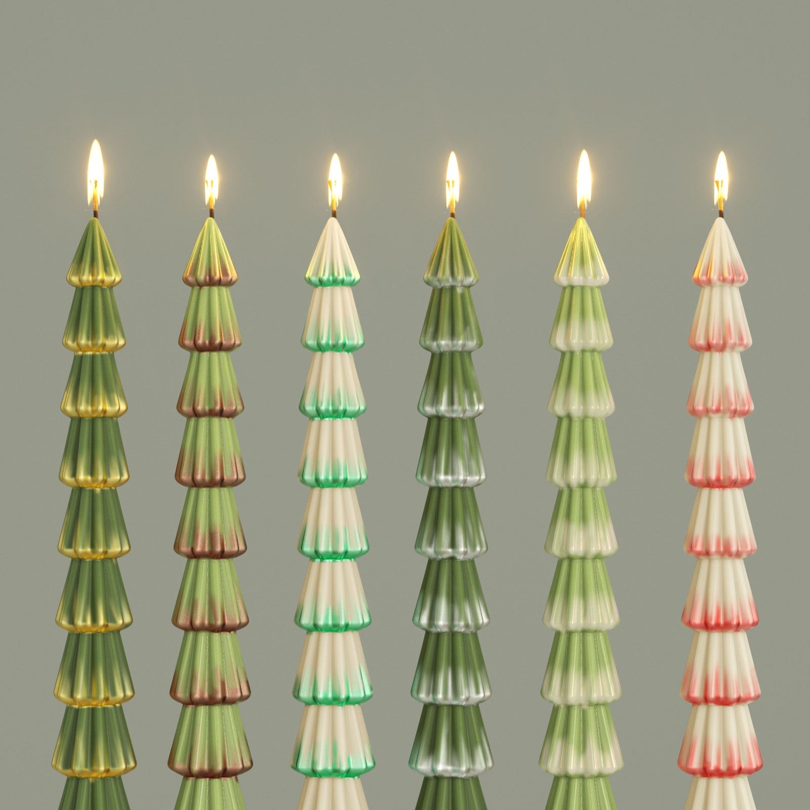 Evergleam Christmas Tree Taper Candle Silicone Mold