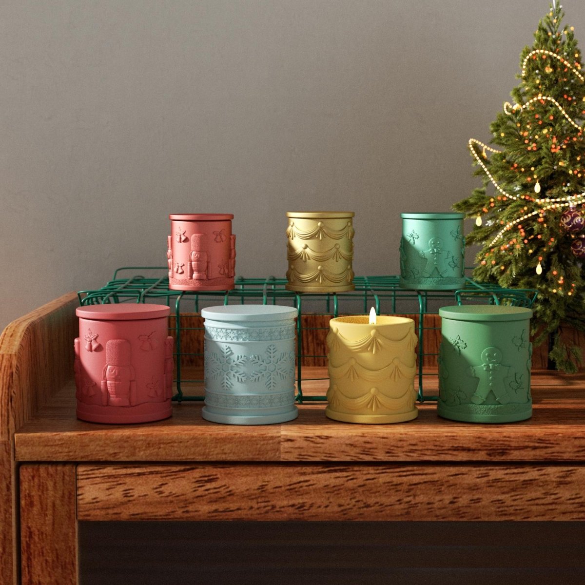 Joyful Christmas Tales Candle Jar Silicone Mold & Refill Silicone Mold CollectionCandle Jar MoldSH1111+0948+1115+1117