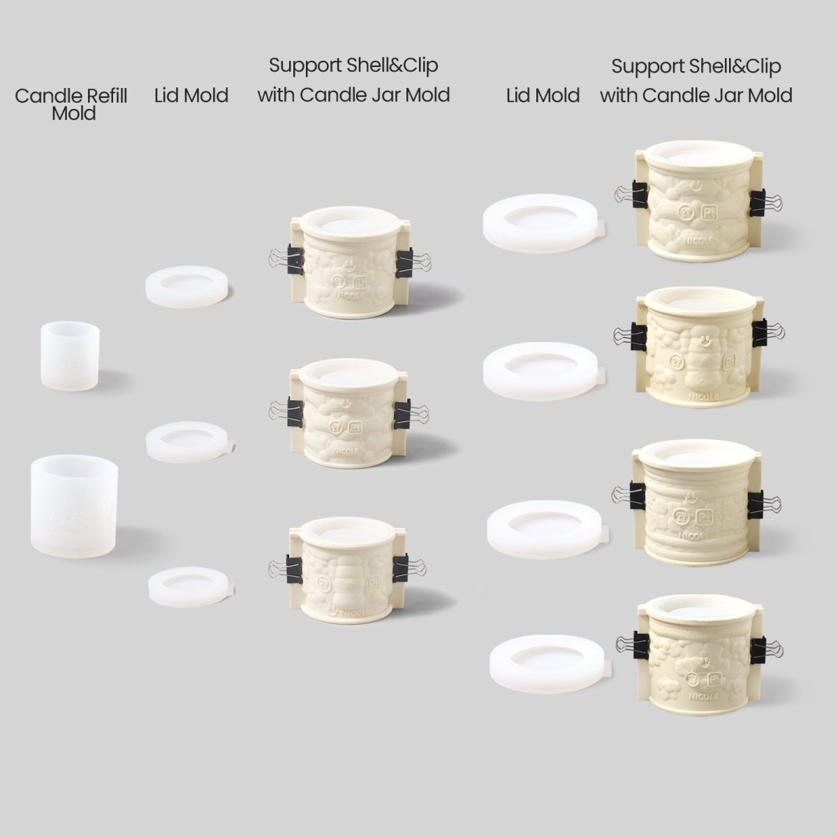 Joyful Christmas Tales Candle Jar Silicone Mold & Refill Silicone Mold CollectionCandle Jar MoldSH1111+0948+1115+1117