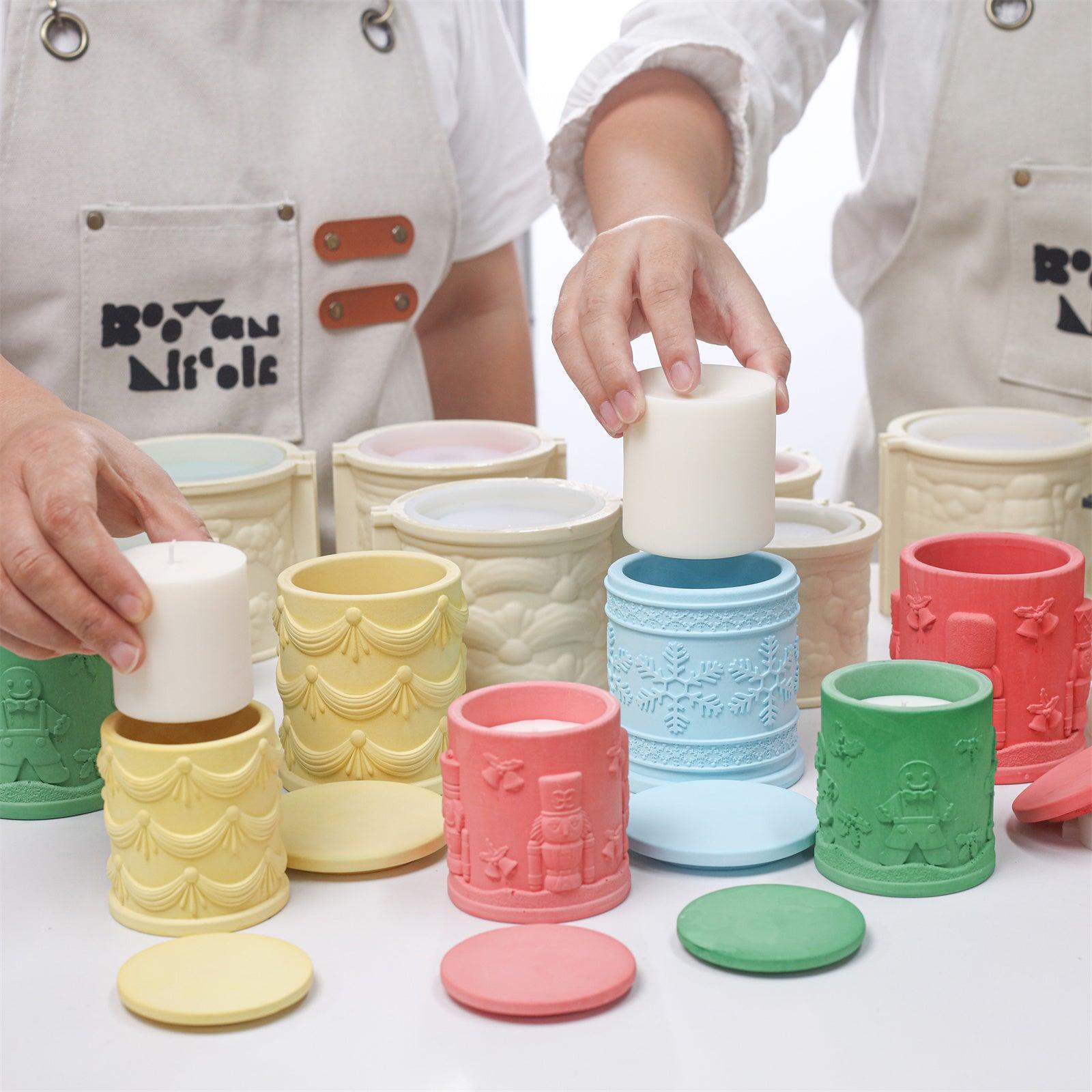 Joyful Christmas Tales Candle Jar Silicone Mold & Refill Silicone Mold Collection