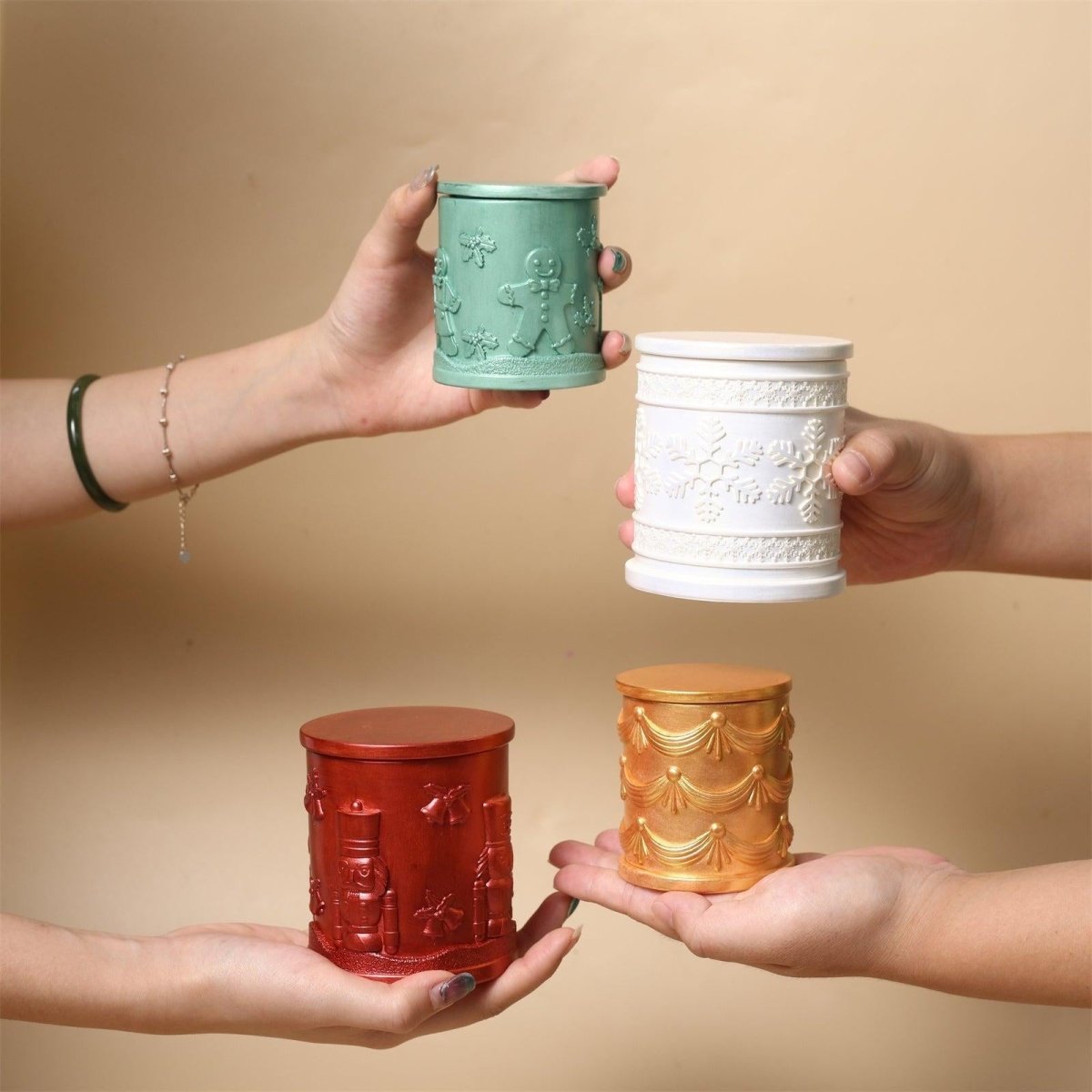 Joyful Christmas Tales Candle Jar Silicone Mold & Refill Silicone Mold CollectionCandle Jar MoldSH1111+0948+1115+1117