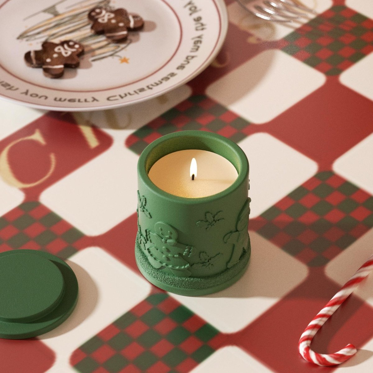 Small Joyful Christmas Tales Candle Jar Silicone Mold & 3.5oz Refill Silicone Mold CollectionCandle Jar MoldSH1115-1117