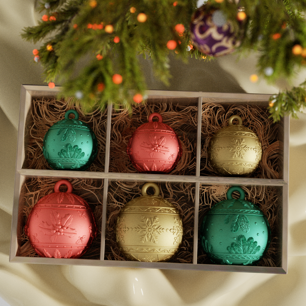 The six Christmas ball candle jars are perfect gifts for family and friends-Boowan Nicole