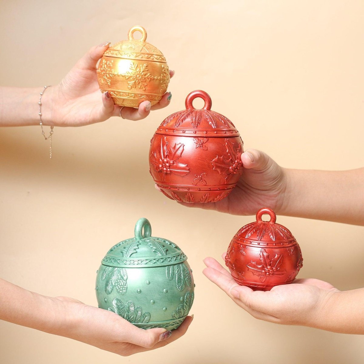 Christmas Charm Bauble Light Candle Jar Silicone MoldCandle Jar MoldSH1118-1-2