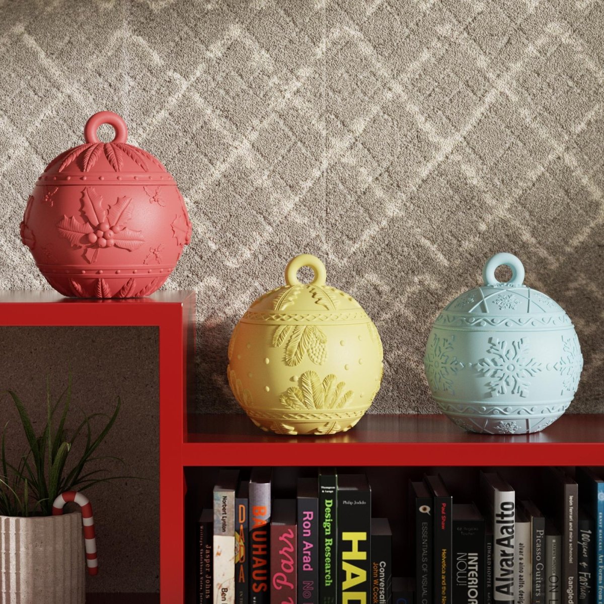 Christmas Charm Bauble Light Candle Jar Silicone MoldCandle Jar MoldSH1118-1-2