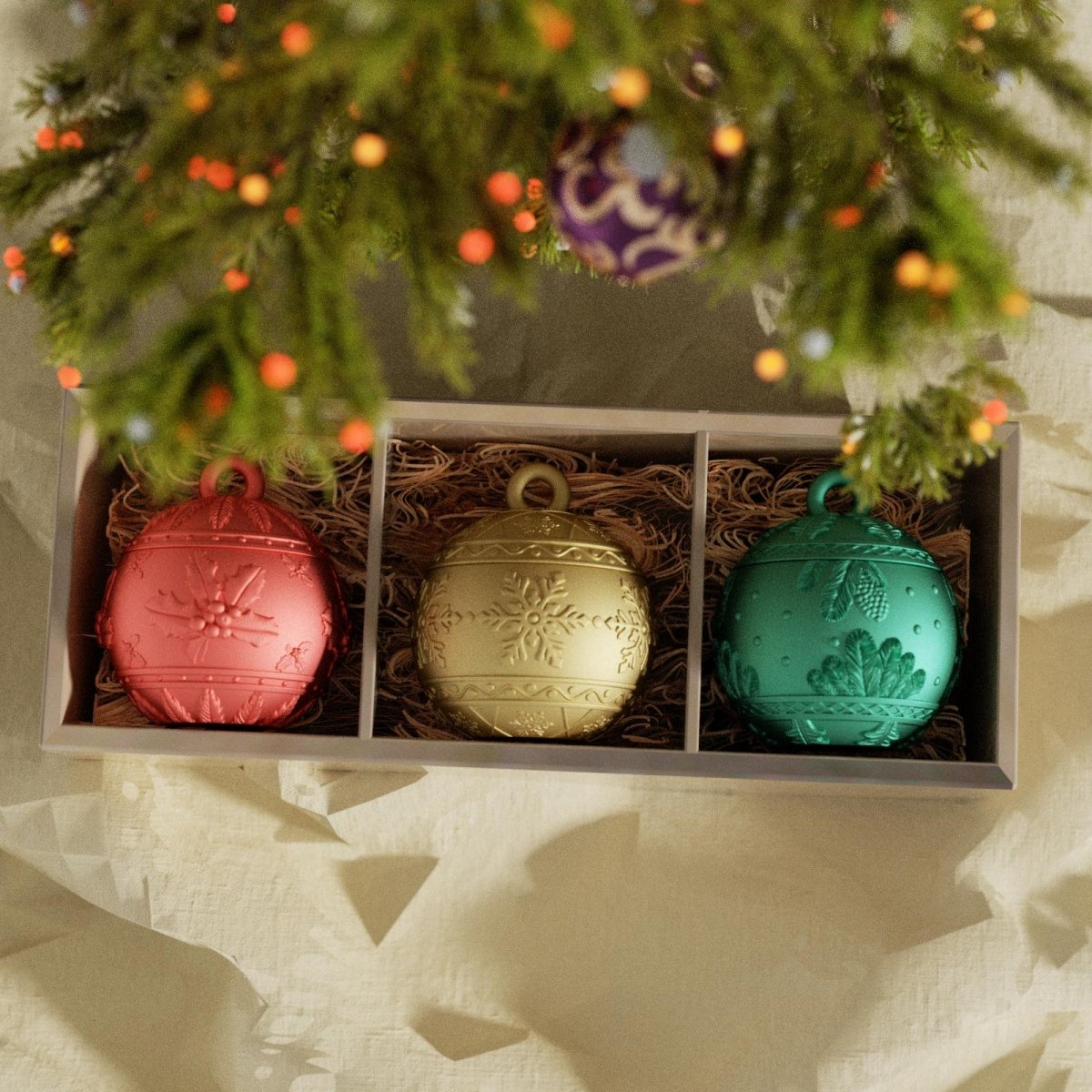 Christmas Charm Bauble Light Candle Jar Silicone MoldCandle Jar MoldSH1118-1-2