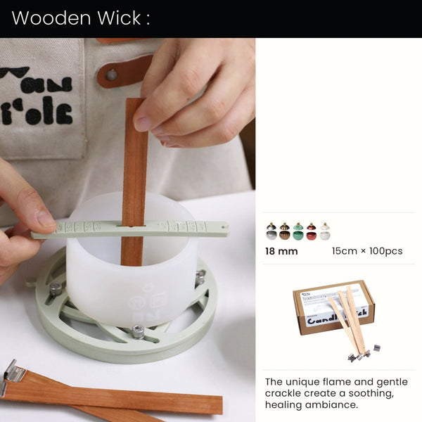 18mm Wooden Wick - for 7oz