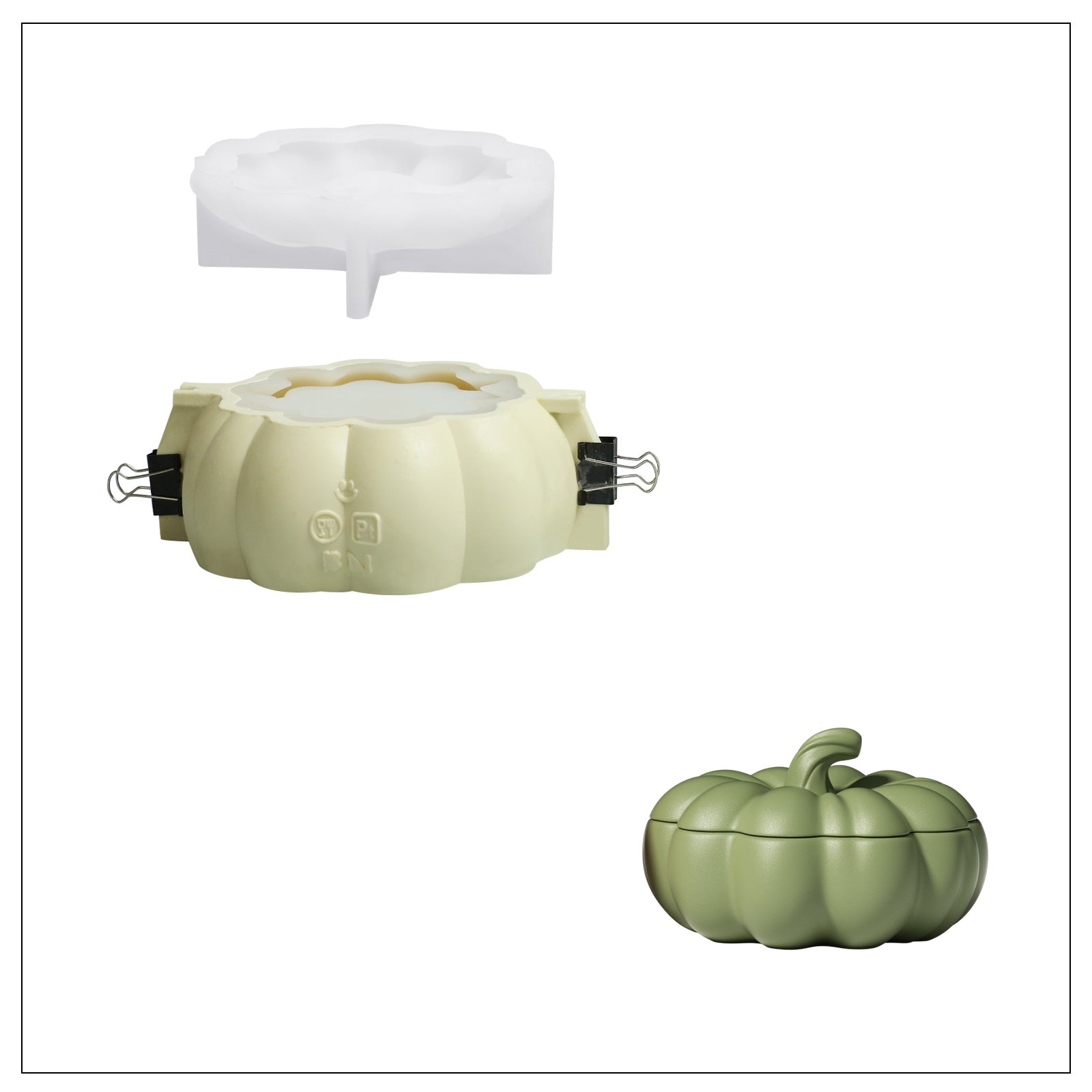 Buy 9.5oz Pumpkin Candle Jar Silicone Mold - Boowan Nicole