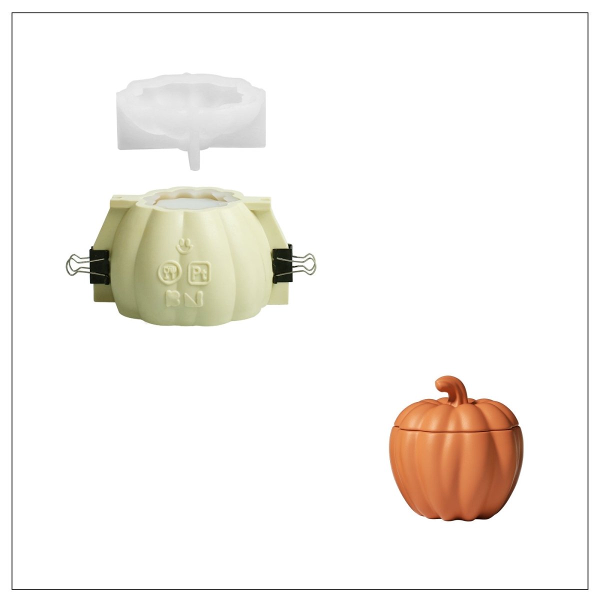 Buy 5.8oz Pumpkin Candle Jar Silicone Mold - Boowan Nicole