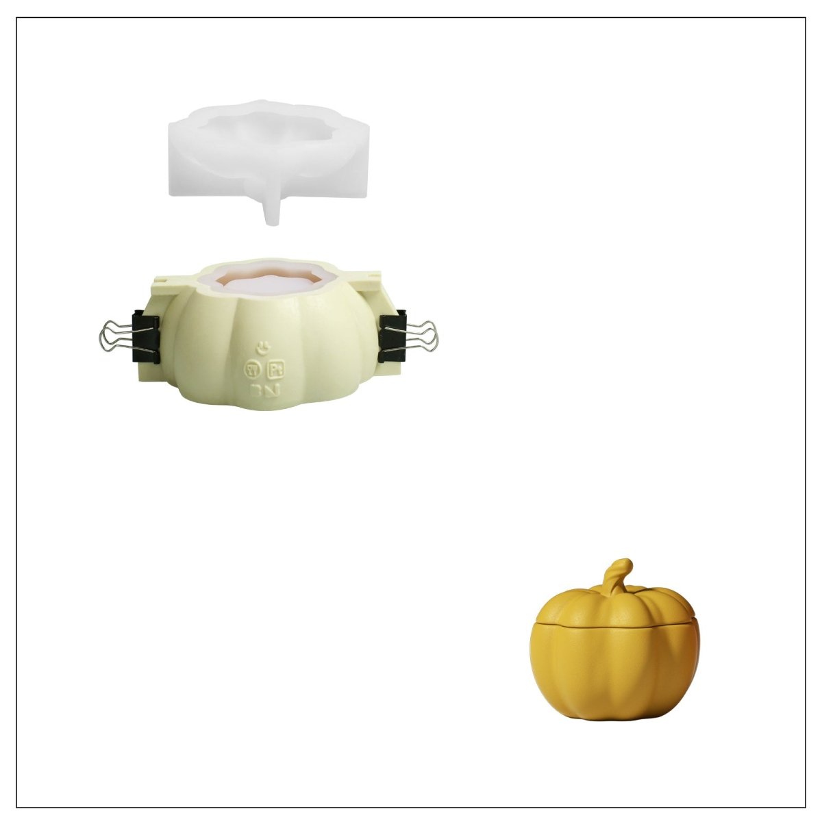 Buy 3.5oz Pumpkin Candle Jar Silicone Mold - Boowan Nicole