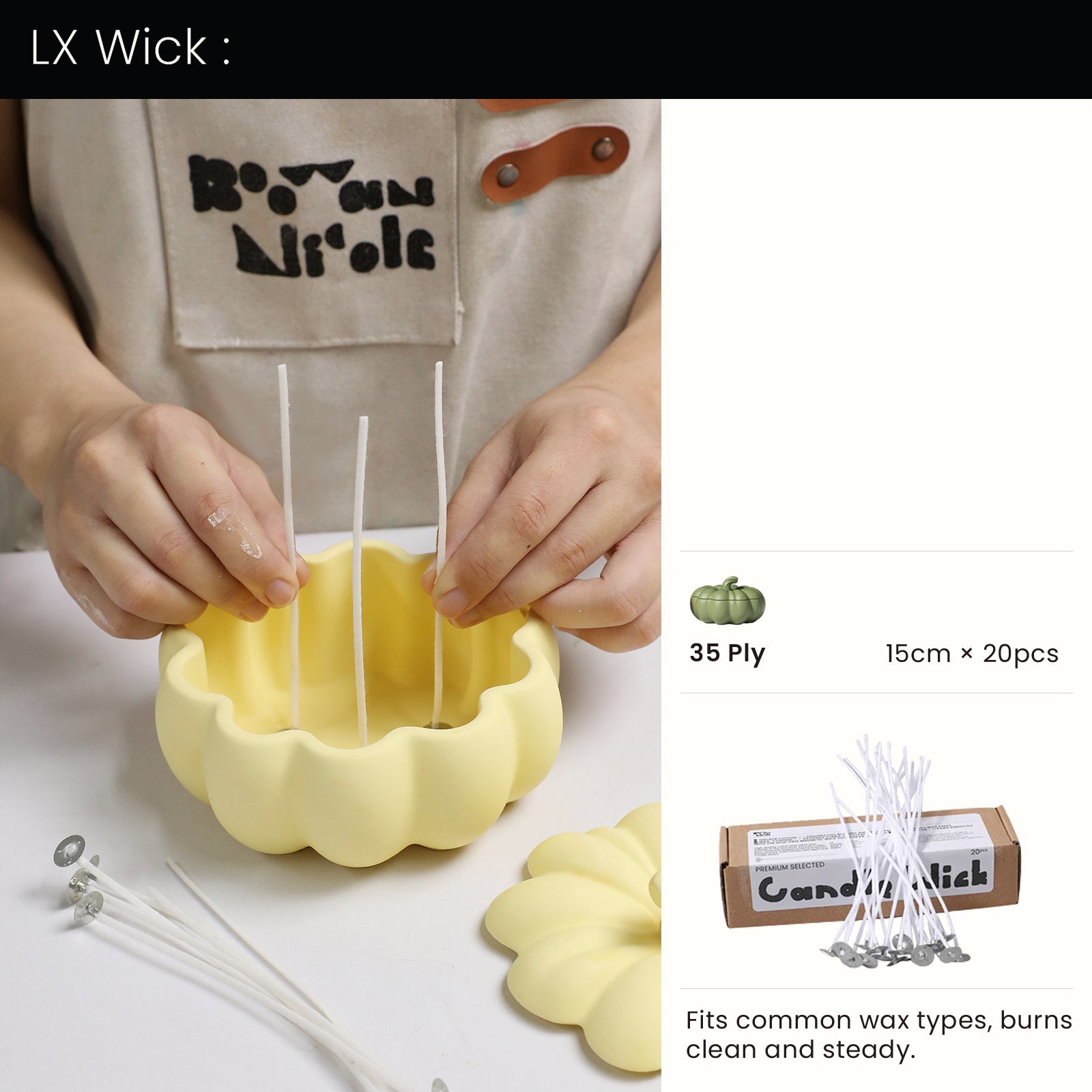 Classic Flat Pumpkin Candle Jar Silicone Mold Collection