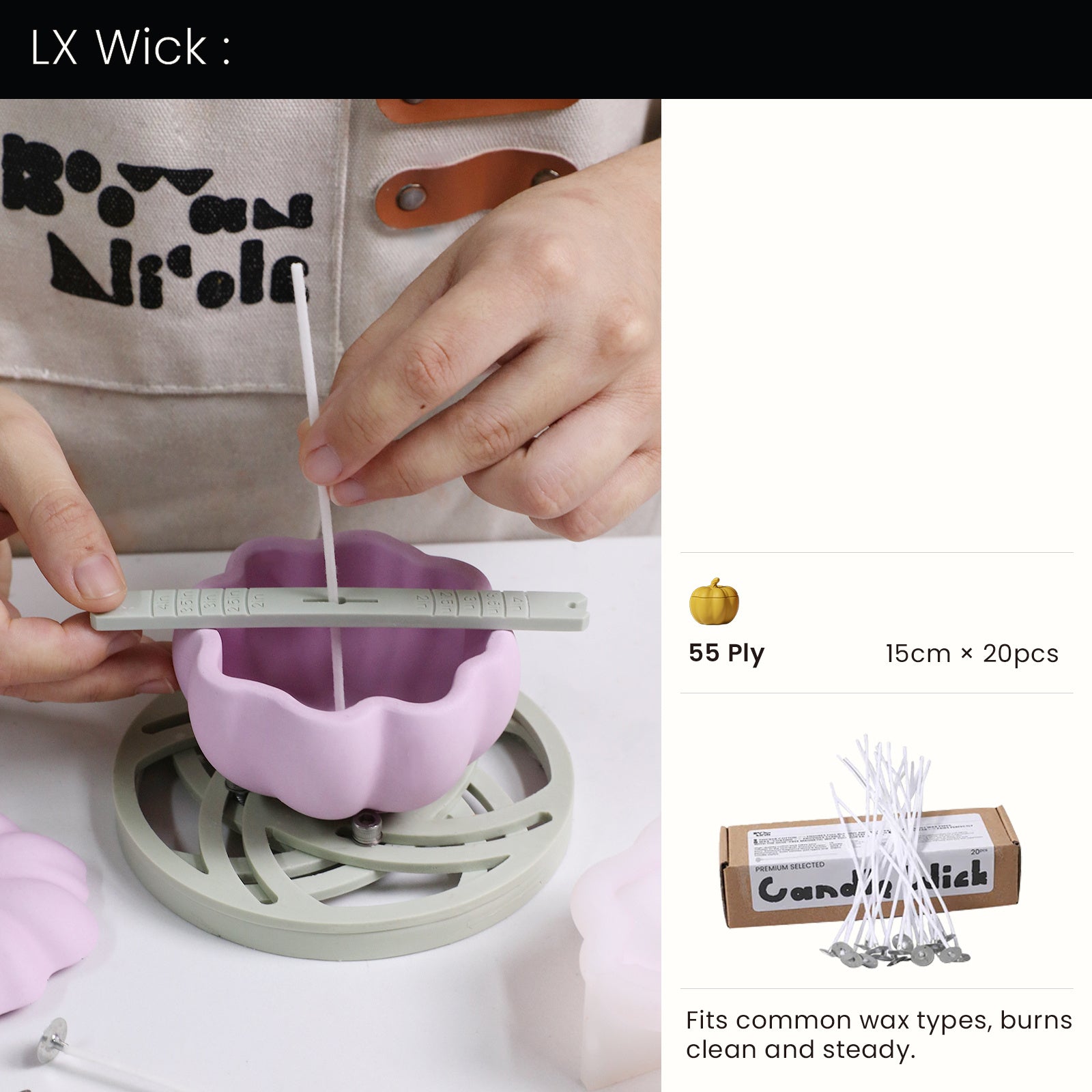 Classic Flat Pumpkin Candle Jar Silicone Mold Collection