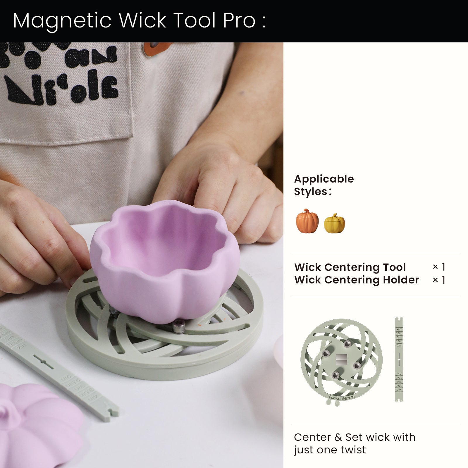 Classic Flat Pumpkin Candle Jar Silicone Mold Collection