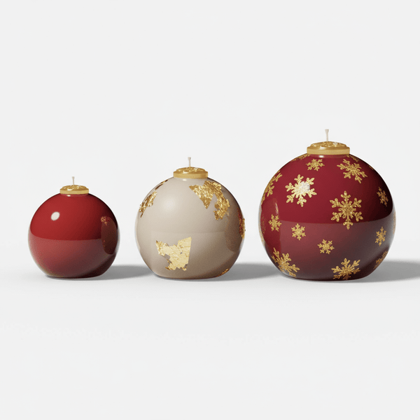 Classic Glow Christmas Bauble Candle Silicone Mold