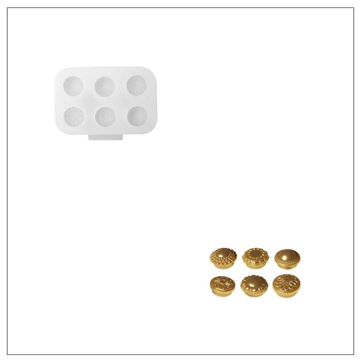 Classic Glow Christmas Bauble Candle Silicone Mold3D Candle MoldLZ0943