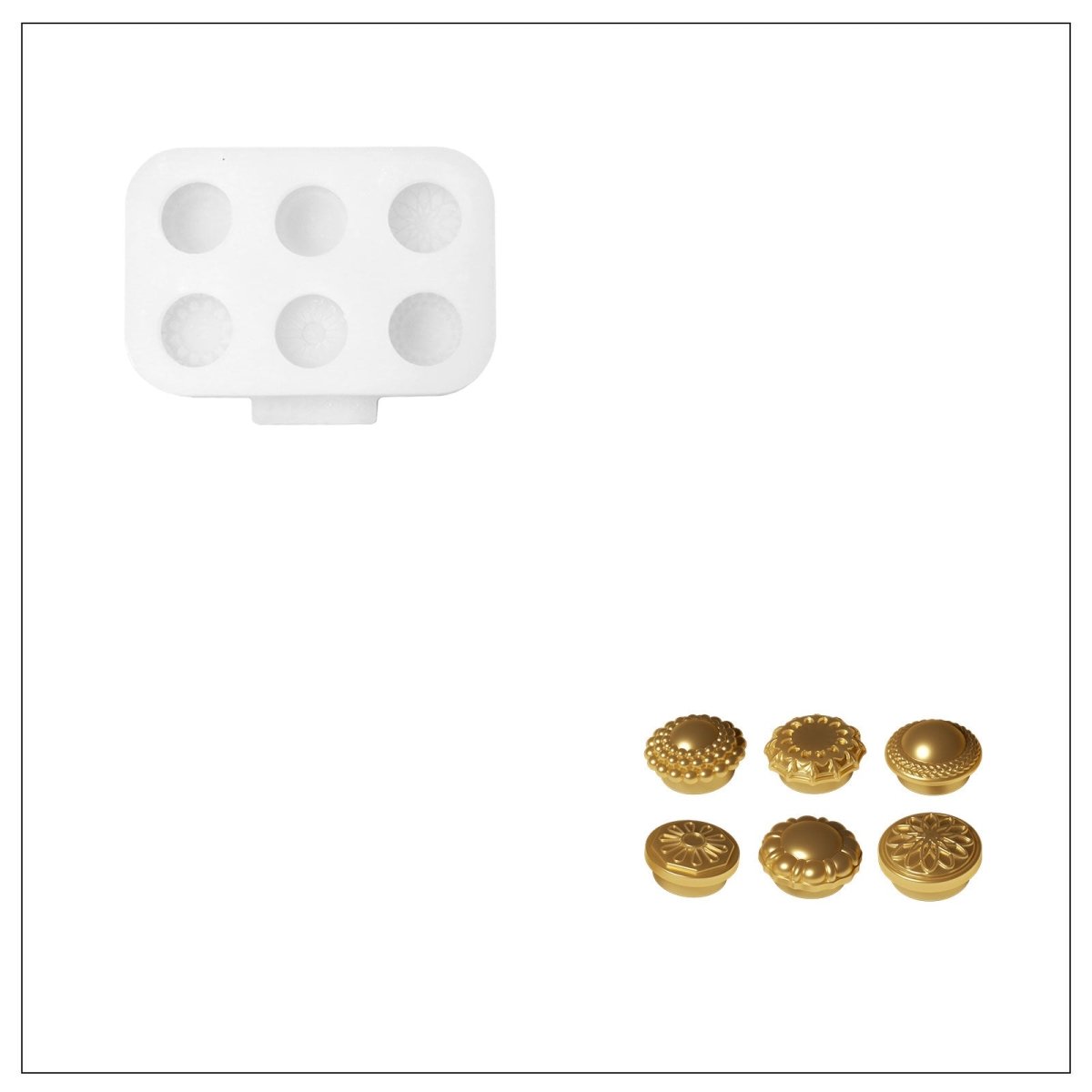 Classic Glow Christmas Bauble Candle Silicone Mold3D Candle MoldLZ0936