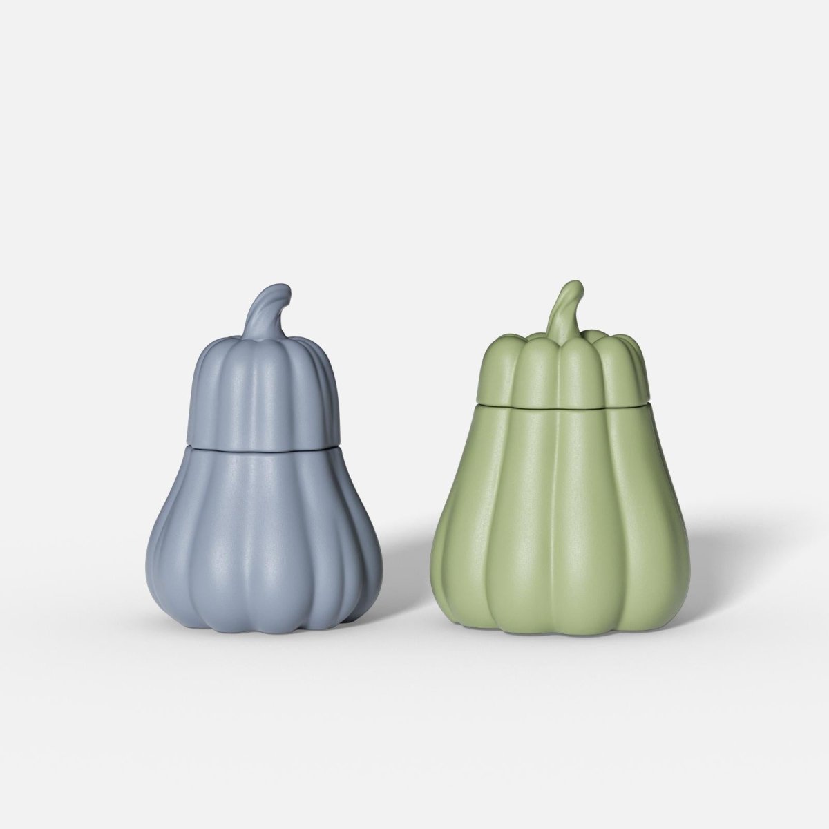 Blue and Green Pumpkin Candle Jars - Boowan Nicole