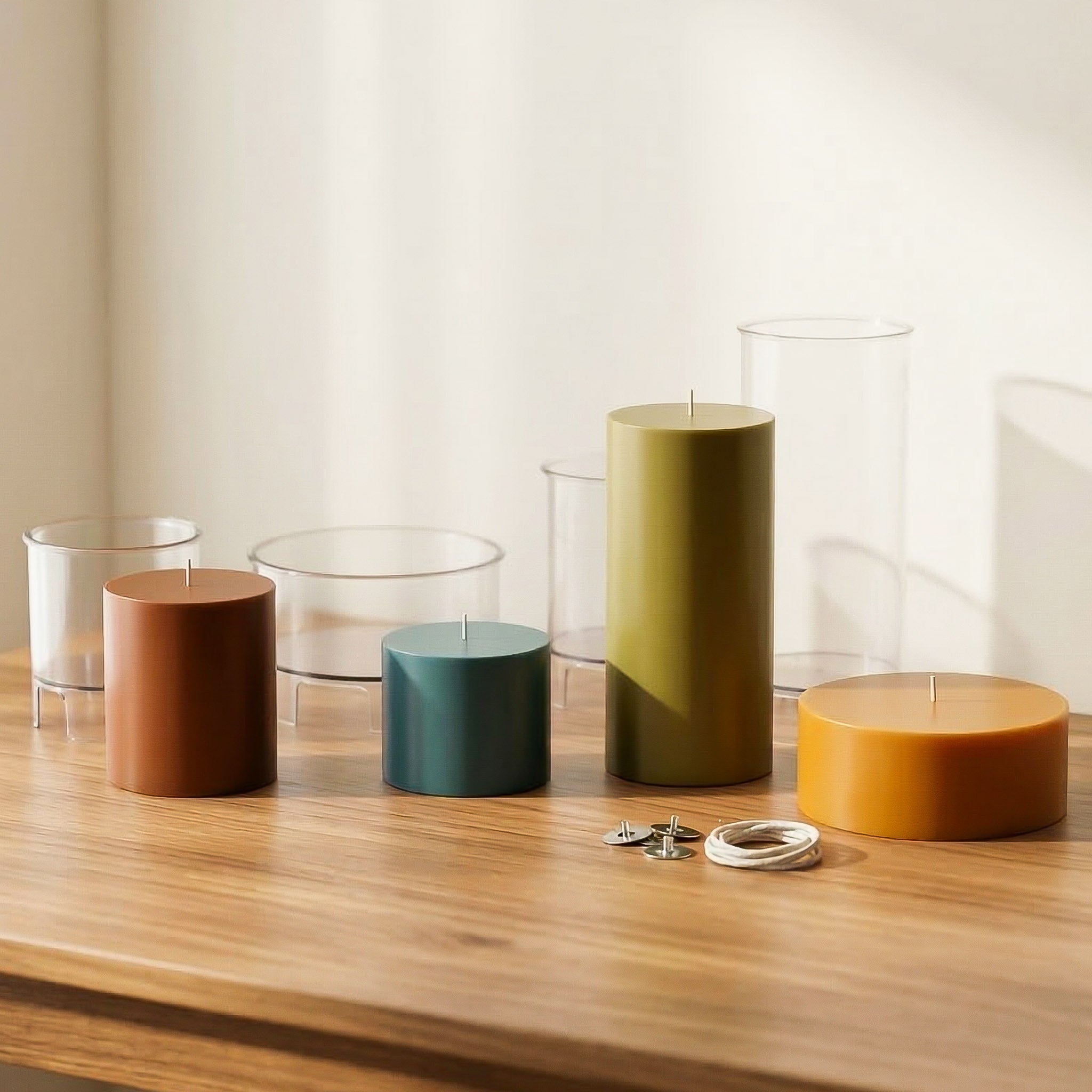 Classic Cylinder Acrylic Pillar Candle Mold Set