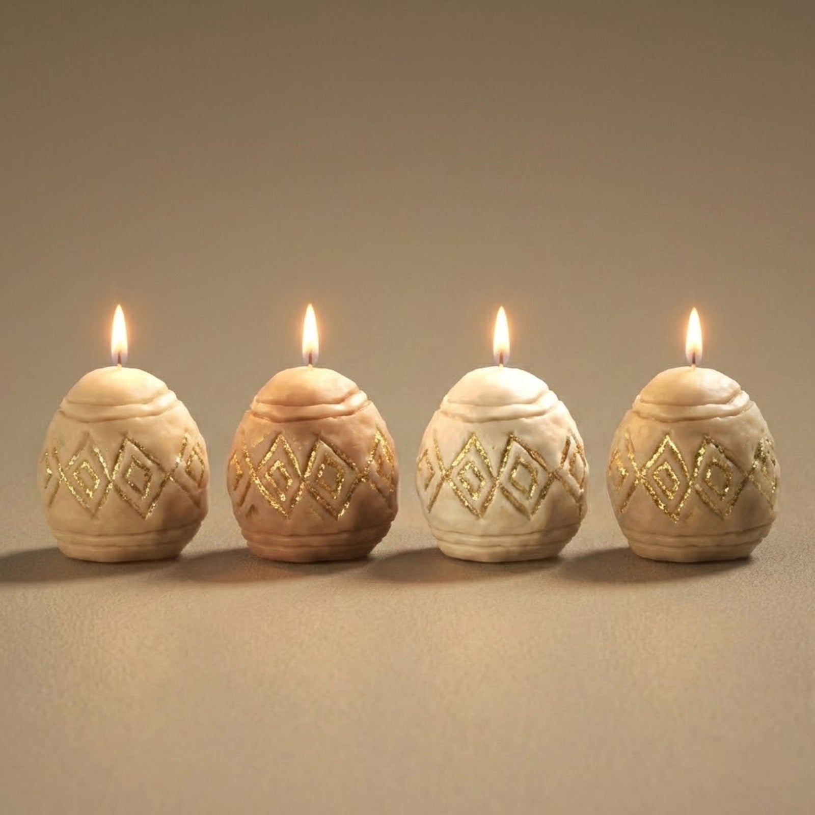 Classic Patterned Egg Cluster Candle Silicone Mold