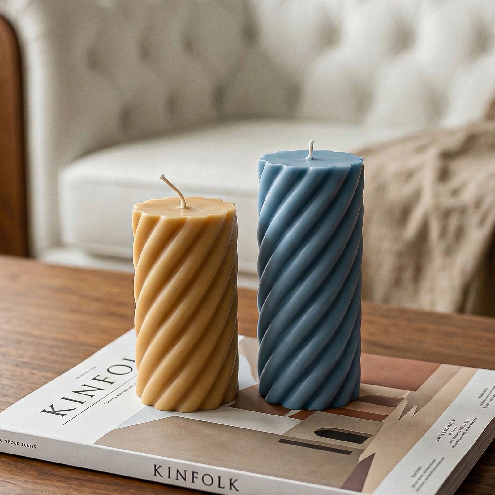 Classic Spiral Acrylic Pillar Candle Mold Set