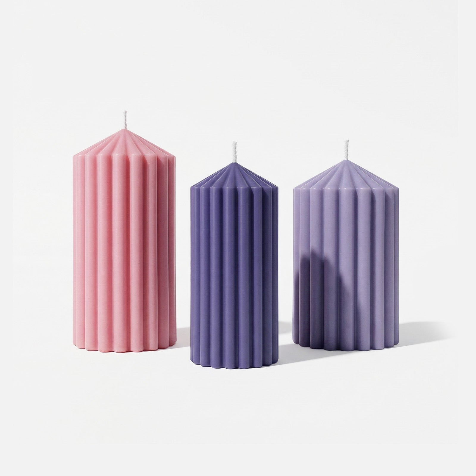 Classic Fluted Acrylic Pillar Candle Mold