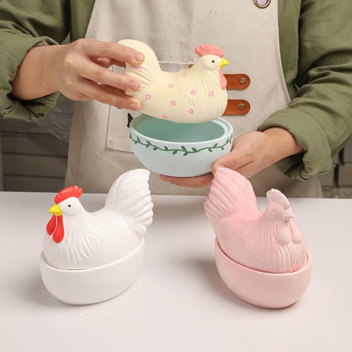 Cluckaroo Easter Candle Jar Silicone MoldCandle Jar MoldSH1377-1+SH1377-2
