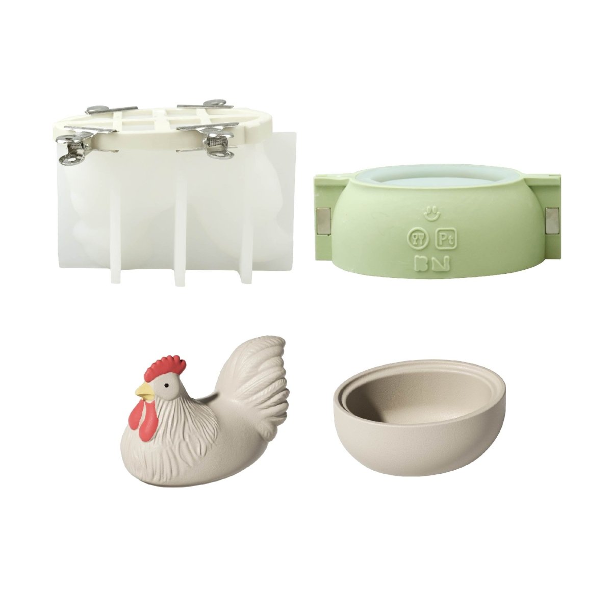 Cluckaroo Easter Candle Jar Silicone MoldCandle Jar MoldSH1377-1+SH1377-2