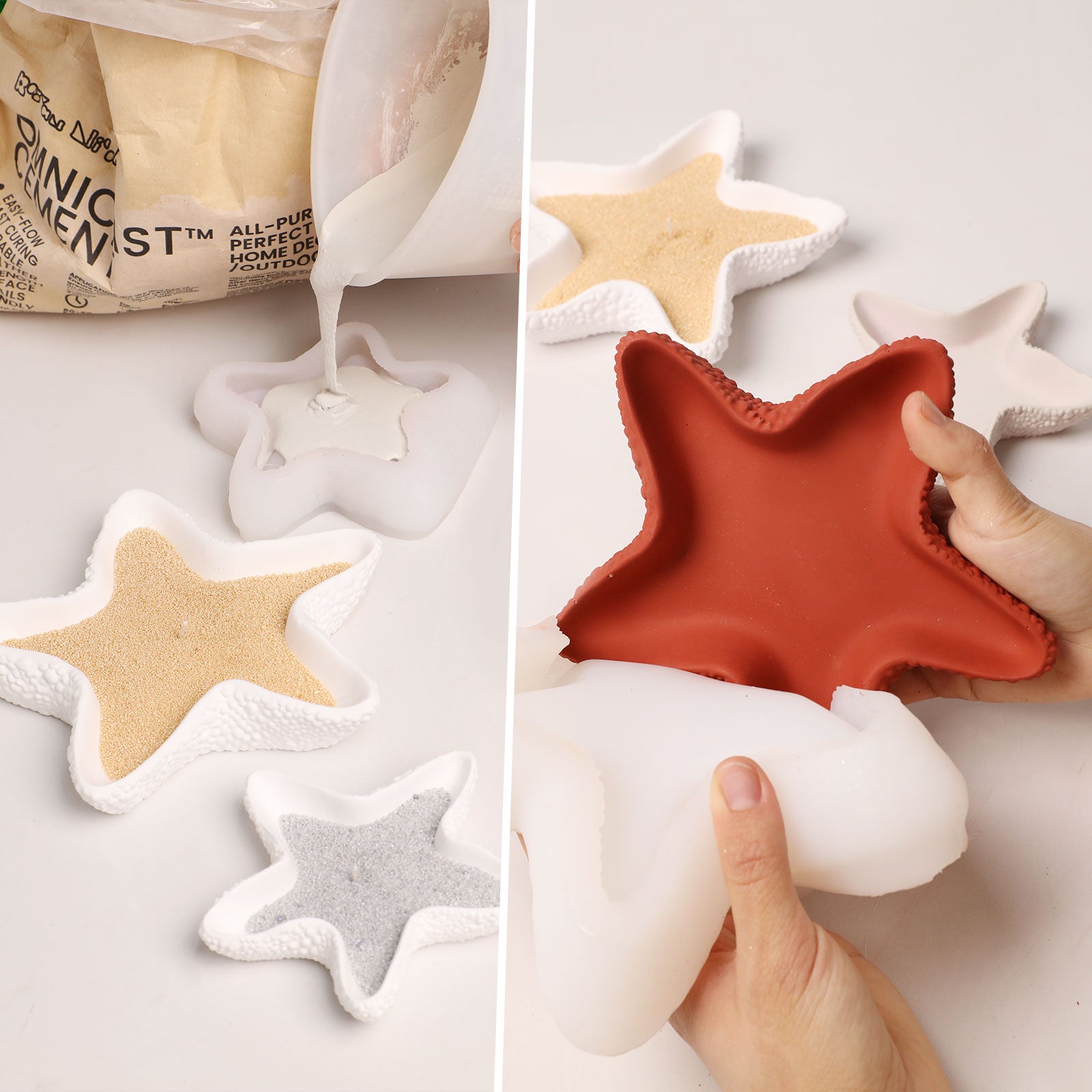 Coastal Starfish Candle Jar Silicone Mold Collection