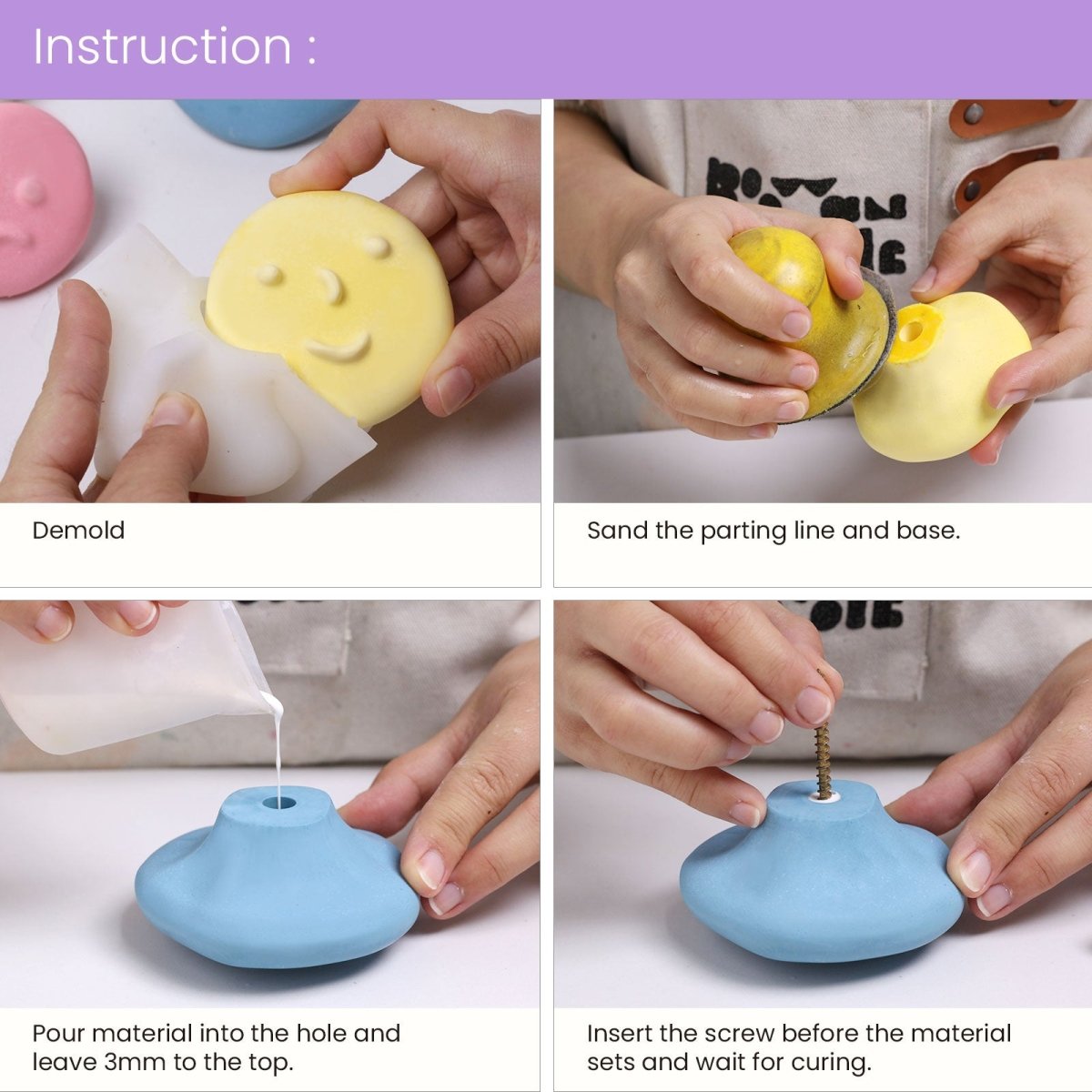 Happy Little Family Wall Cloth Coat Hook Silicone Mold CollectionCoat Hook MoldsSH1333+SH1336+A0567