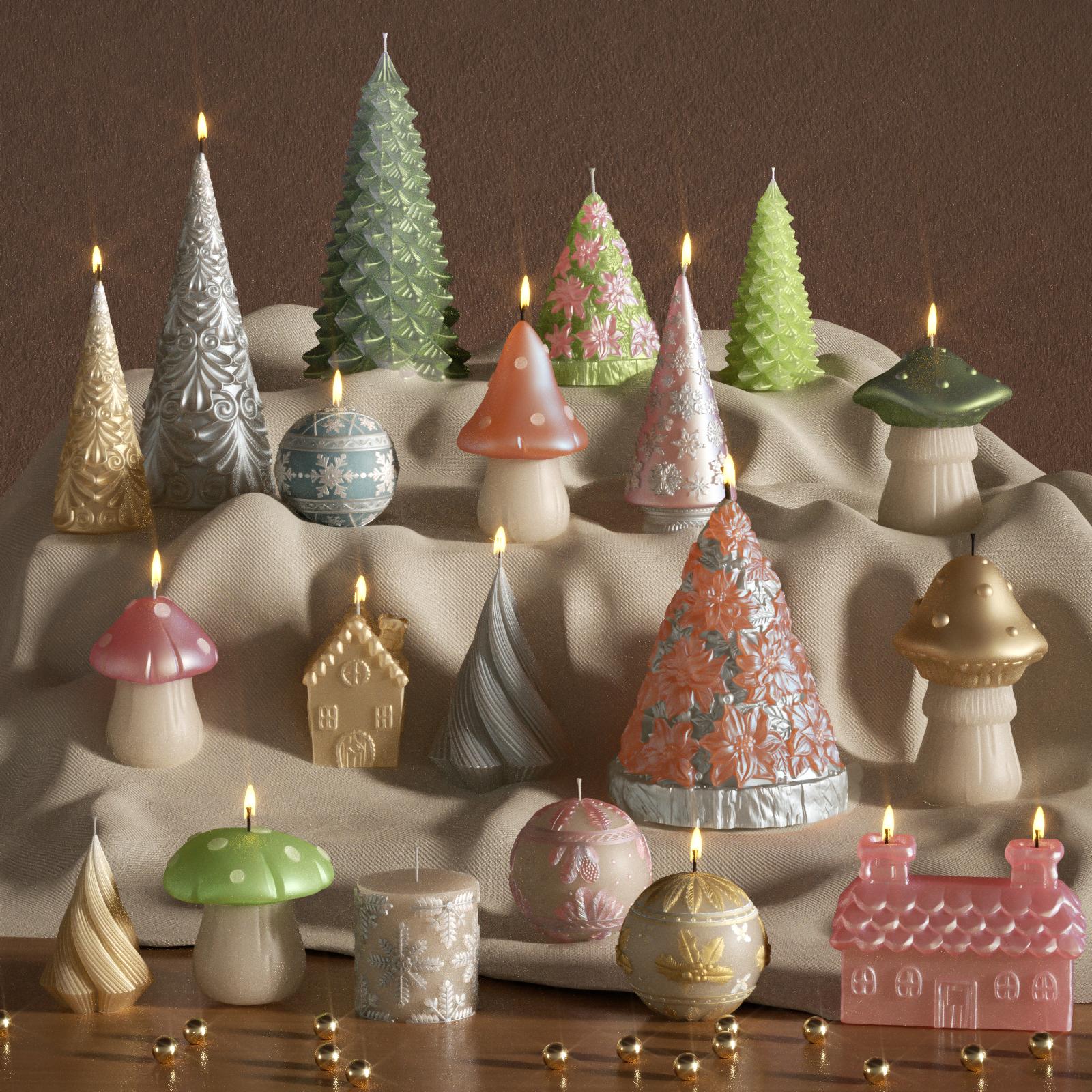 カラフル光沢キャンドルニスセット - オーラカラー6色