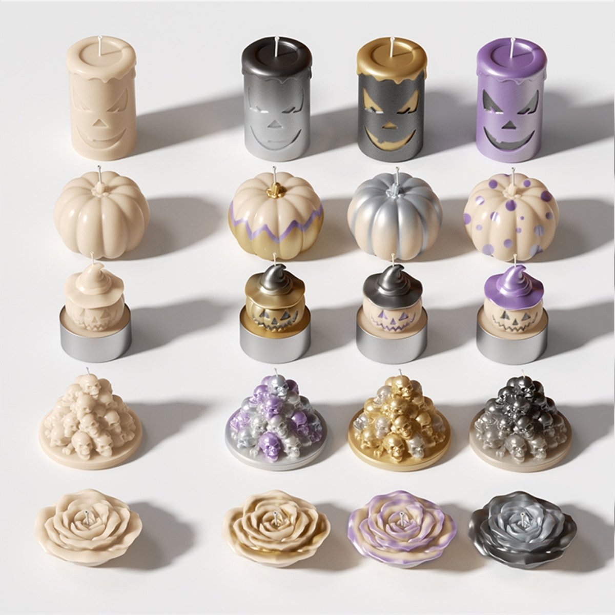 Colored Glossy Candle Varnish Set - 4 of Halloween ColorsCraft ToolsST-28