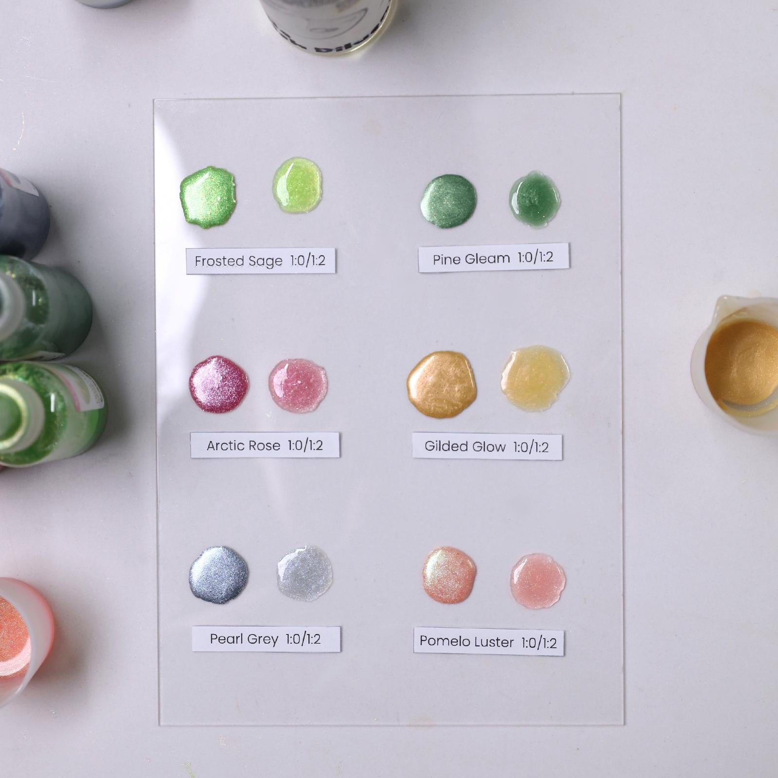 カラフル光沢キャンドルニスセット - オーラカラー6色