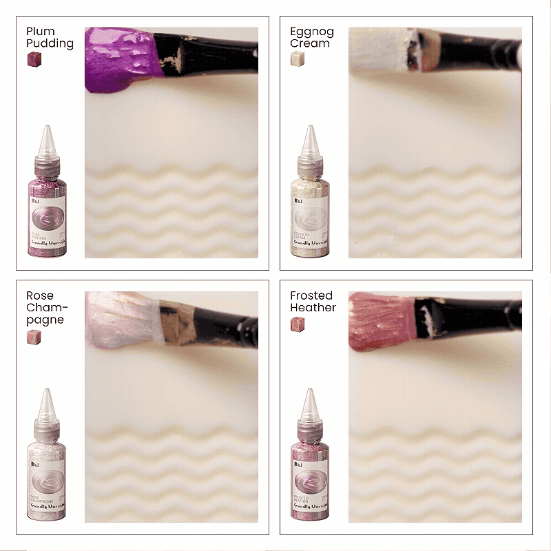 Berry Winter 4-Color Glossy Candle Varnish Set, Comparison of Four Shades - Boowan Nicole