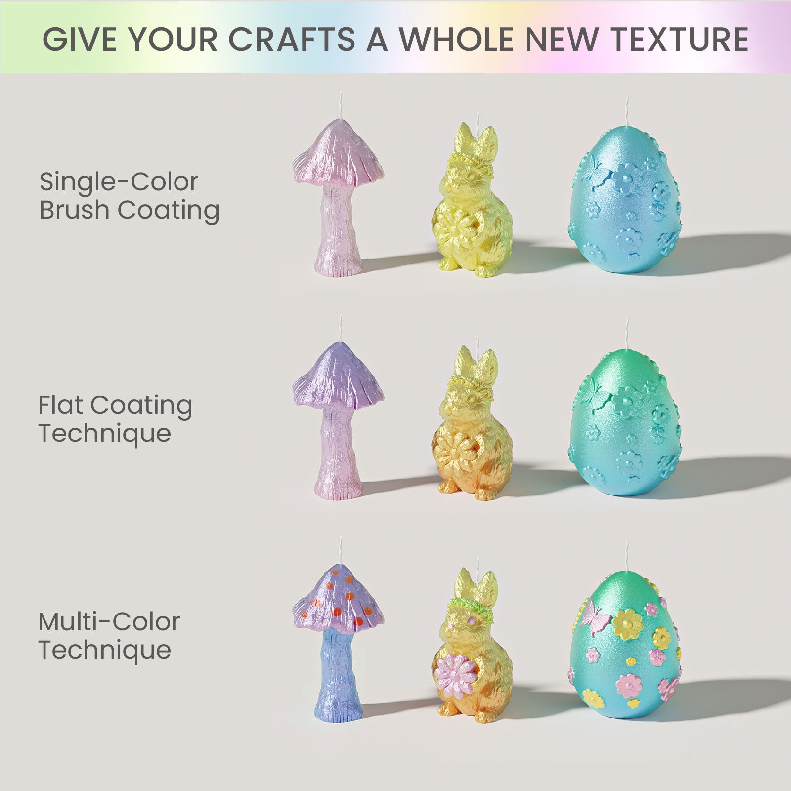 Three coating techniques: Single-Color Brush Coating, Flat Coating, Multi-Color Technique -Boowan Nicole