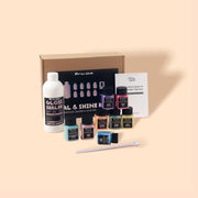 Glitter Colorable Acrylic Gloss Sealer Varnish with Mica Powder Kit-8 of Vivid Colors