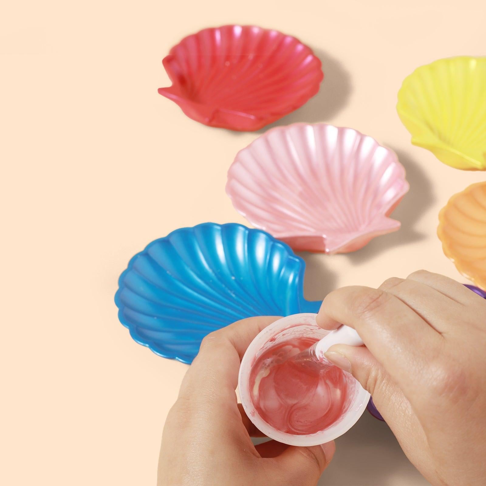 Glitter Colorable Acrylic Gloss Sealer Varnish with Mica Powder Kit-8 of Vivid Colors