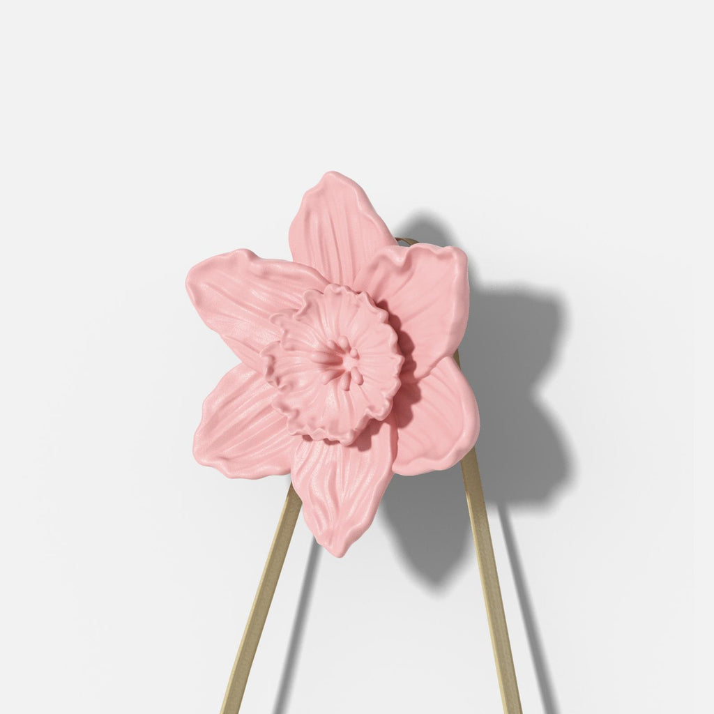 Pink Daffodil Grace Wall Cloth Coat Hook -Boowan Nicole