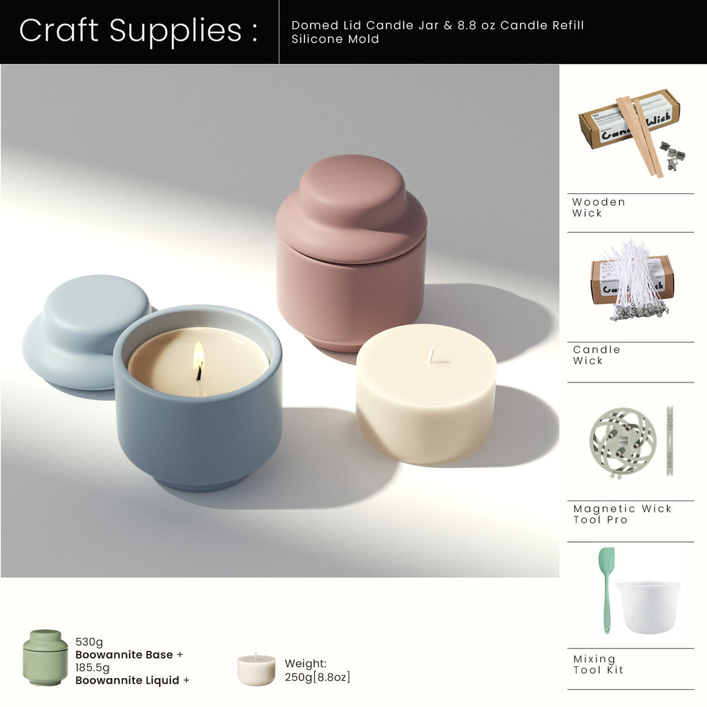 Craft Supplies : Wooden Wick & Candle Wick& Magnetic Wick Tool Pro & Mixing Tool Kit 