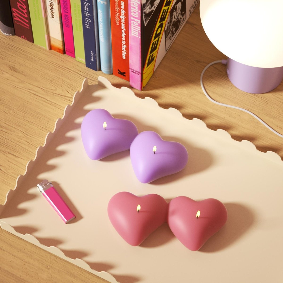 Heart - to - Heart Mini Candle Silicone Mold3D Candle MoldLZ0822
