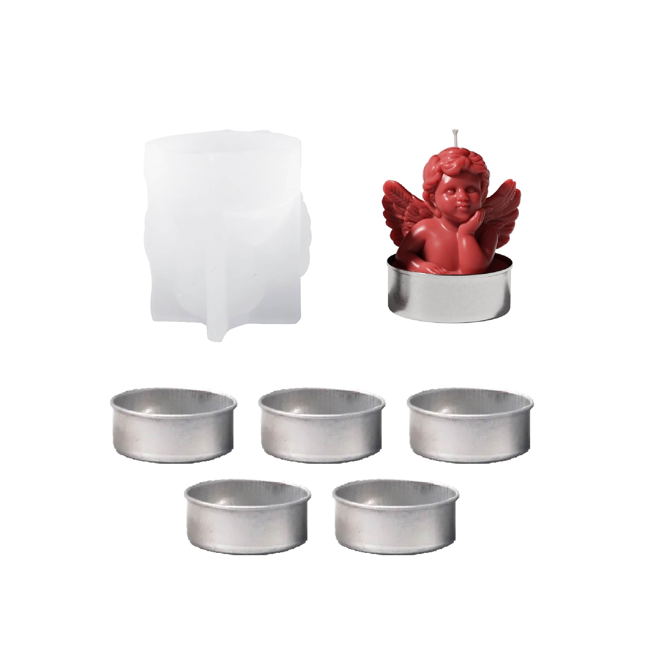 Dreamy Angel Tealight Candle Silicone Mold Collection