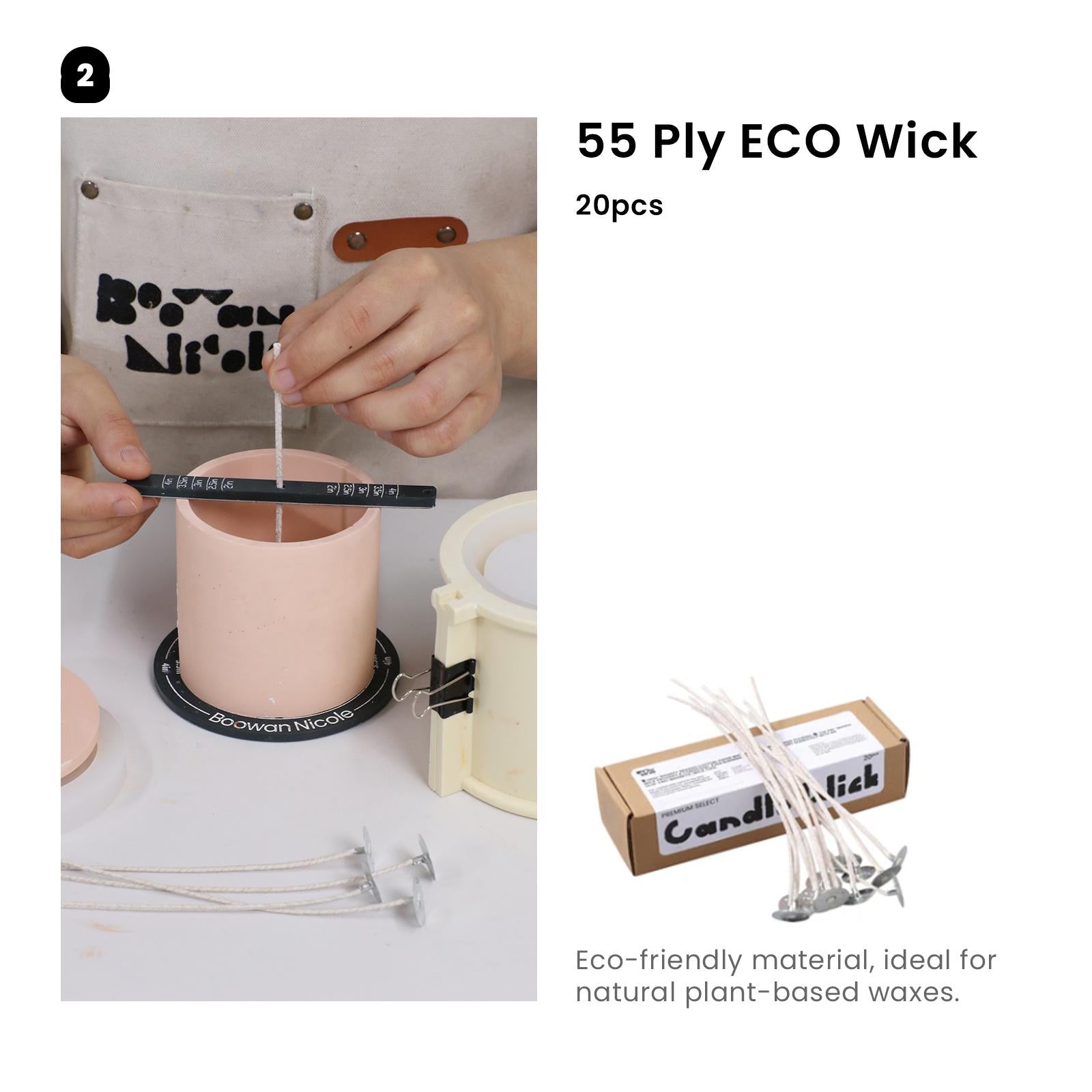 Moule en silicone pour pot de bougie de 9,6 oz et moule de recharge pour bougie